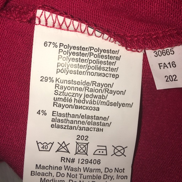 Red drape top - Picture 6 of 6